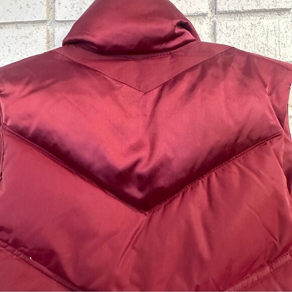 Obermeyer Vintage Red Maroon Puffer Goose Down Vest Size Large - Picture 11 of 14